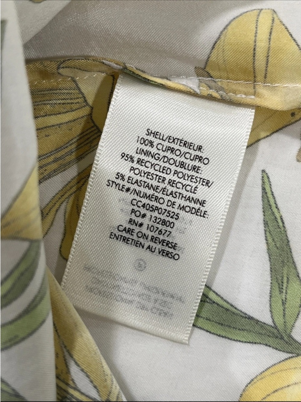 Alice + Olivia Yellow Lily Print Shirt Dress Silk Blend Size S summer dress - Picture 7 of 11